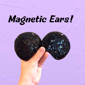 Magnetic Mickey ears for hat removeable Mickey ears for baseball cap magnetic Mickey ears that can attach to any hat with Mickey ear women