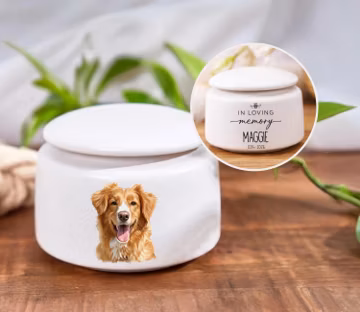 Personalized Pet Urn Custom Dog Urn With Photo Custom Dog Cat Ashes Urn Pet Ashes Urn Pet Memorial Gift