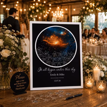 Custom Celestial Wedding Guest Book, Galaxy Star Map Drop Box, Night Sky Decor, Changing Night Sky Wedding Decor, Star Tokens Sign In