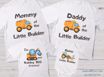 Family Matching Construction Birthday Shirt Personalized Construction Birthday Boy Shirt Construction 1st Birthday Boy First Birthday Party