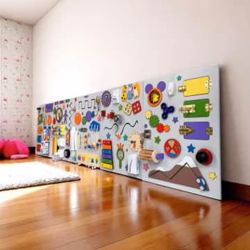 Baby Montessori Toy, Montessori Busy Board, 18in1 Activity Wall Toy, Wooden Toddler Toys, Great for Homes and Schools, Toys For 18 Month Old