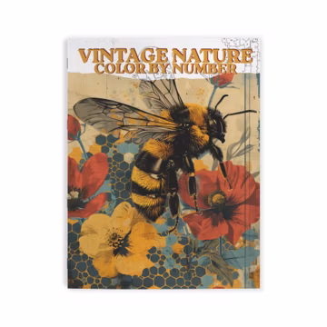 Vintage Nature Bee Coloring Book | Color by Number