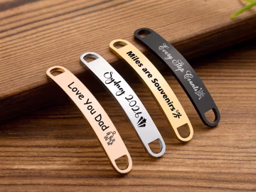 Personalized Stainless Steel Shoelace Tags, Custom Engraved Sneaker Accessories, Shoe Buckles