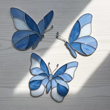 Butterfly Stained Glass Pattern: Modern Suncatcher DIY (PDF/JPEG)