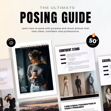 Ultimate Posing Guide for Photographers, 50+ Creative Pose Ideas for Creators, Tips and Tricks included, Digital Download, Printable PDF