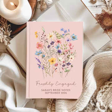 Newly Engaged Wedding Planning Journal Freshly Engaged Engagement Gift for Her Personalized Bridal Shower Gift Custom Name Future Mrs 2026