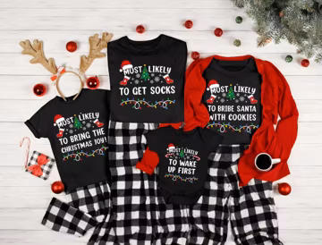 Most Likely To Christmas Shirt: Matching Family Tees