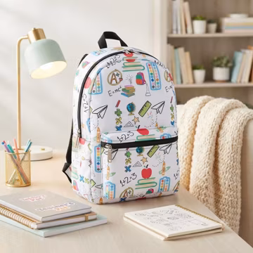 Teacher Backpack, Cute Classroom Print Bookbag, Aesthetic School Daypack & Laptop Bag
