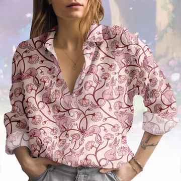 Pokemon Espeon Blouse Shirt, Espeon Floral Button Shirt, Anime Pokemon Hawaiian Shirt, Pokemon Cosplay Women Shirt, Gift for Pokemon Lo