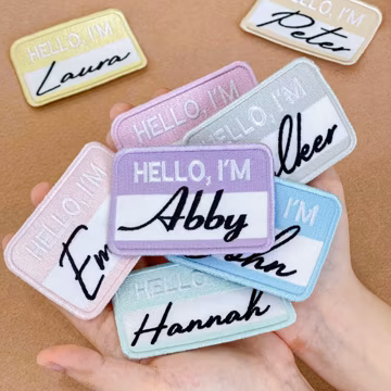 Personalized Embroidered Name Patch, Custom Iron-On Applique