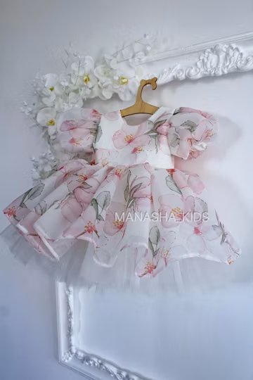 Flower Girl Dress, Birthday Girl Dress, Baby Girl dress, Junior Bridesmaid Outfit, First Birthday dress Wedding Baby Guest easter Photoshoot