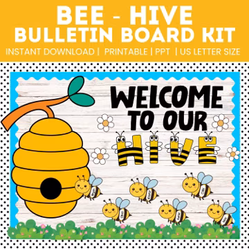 Welcome to Our Hive Bulletin Board Kit | Bee Classroom Decor | Bee Student Name Display | Back to School Door Decor | Printable