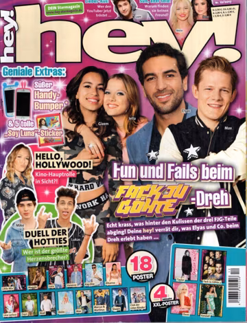 Elyas M'Barek Taylor Swift Dove Cameron Hey Magazine Germany 2016 - Original Print Issue + Poster