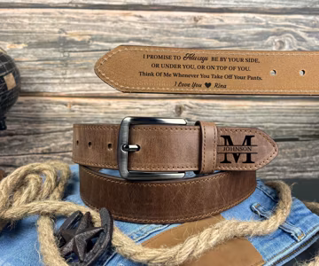 Custom Leather Belt for Men, Personalized Leather Belt, Anniversary Gifts, Christmas Day Gift, Valentines Day Gift for Husband, Father’s Day