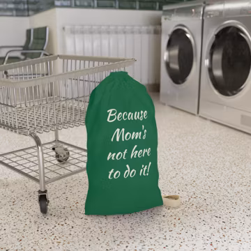 Funny Personalized Laundry Bag: College Dorm Storage Organizer