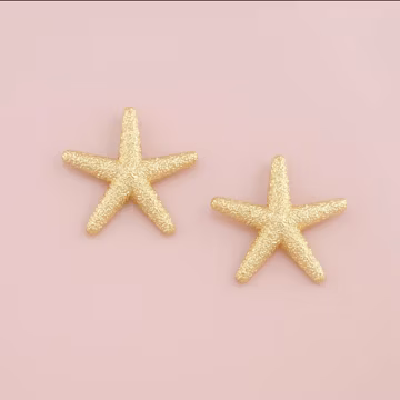 18K Gold Filled Starfish Pendant,Ocean Charm Bracelet Necklace for DIY Jewelry Making Supply