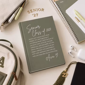 Senior Year Journal, Senior Year Keepsake Class of 2027 Gift Personalized Class of 2027 Journal Custom Senior Year Notebook Senior Girl Gift