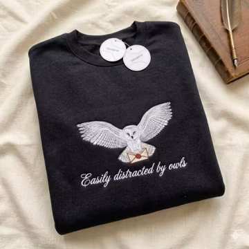 Funny Owls Sweatshirt, Easy distracted by owls shirt, Owl Shirt Bird Lover Tee, Cute Wildlife Tshirt, Owl Hoodie, Gift For Owl Lovers