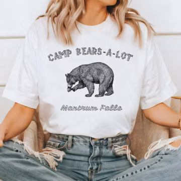 Comfort Colors Camp Bears-A-Lot Mantrum T-Shirt • Vintage Graphic Summer Camping Tee • Retro 4B Choose the Bear Shirt • 100% Ringspun Cotton