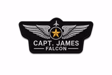 Custom Flight Suit Patch Personalized Pilot Wings Name Patch Embroidered Aviation Badge