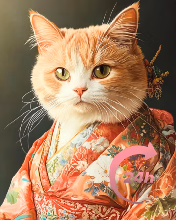Custom Royal Cat Portrait, Renaissance Cat Painting, Pet Lovers Gift, Royal Pet Portrait, Pet Portrait gift, Animal Painting, Wall Decor