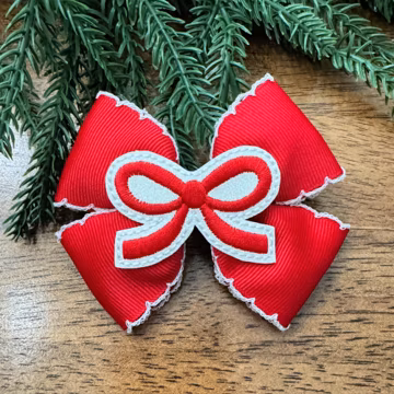 Red Coquette Bow ~ 4 inch Hair Bow, Hair Clip or Headband