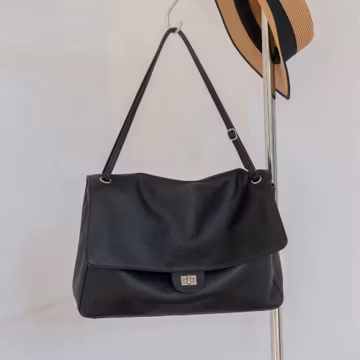 Leather Shoulder Bag, Women's Shoulder Bag, Large Underarm Bag, Minimalist, Commuter Bag
