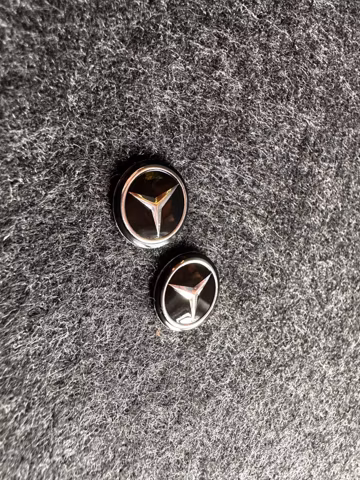 2x Mercedes Schlüssel Sticker Aufkleber Emblem Logo - 14 mm - Aluminium