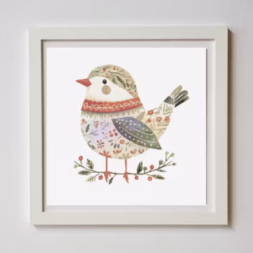 Scandinavian Folk Bird Cross Stitch Pattern, Nordic Floral Embroidery Art (2 PDF, 2 SVG)