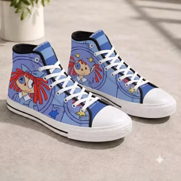 Ragatha The Amazing Digital Circus Shoes, TADC High Top Canvas Sneakers, Ragatha Character Shoes, Digital Circus Shoes, Gift for Fans