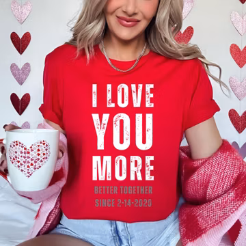 Custom Anniversary Gift, I Love You More Couples Shirt, Gift For Him, Funny Husband Shirt, Anniversary Gift For Husband, Anniversary Present