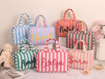 Custom Expandable Toiletry Bag, Personalized Hanging Travel Makeup Bag, Bridesmaid Gift, Travel Organizer, Monogram Cosmetic Case