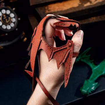 Leather Dragon Gauntlet, Adjustable Hand Cuff, Costume Accessory