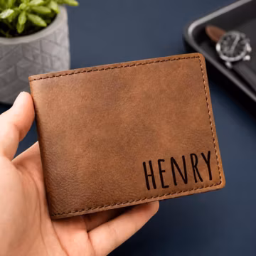 Kids Personalized Wallets, Wallet for Son Gift from Mom to Son Monogram Wallet for Boys, Personalized Leather Wallet for Son, Boys Wallets