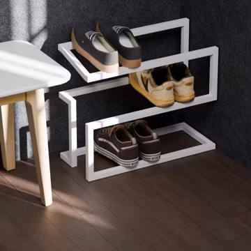 Metal Shoe Rack: Industrial Hallway Shelving, Loft Style