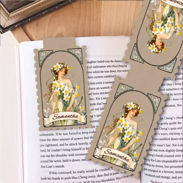 Personalized Birth Flower Magnetic Bookmark Clip, Custom Name, Birthday Appreciation Gift for Book Lovers, Students, Book Club, Teacher