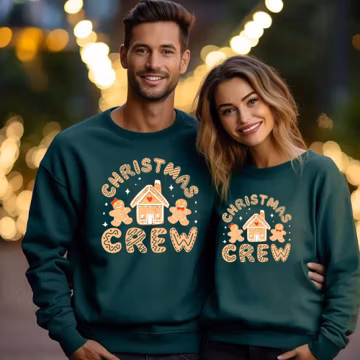 Gingerbread House Christmas Crew Sweatshirt Matching Family Reunion Sweater Gingerbread Man Decorating Crew Christmas Squad Xmas Sweaters