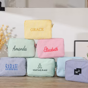 Personalized Makeup Bag: Birthday, Bridesmaid, Corporate Gift Favors