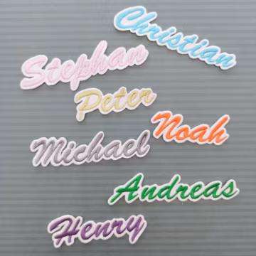 Personalized Iron-On Name Patch: Custom Embroidered Kids Fabric