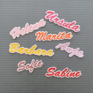 Custom Embroidered Name Patch: Iron-On Fabric Applique