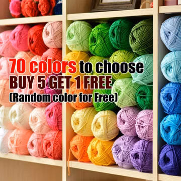 Vibrant 4-Ply Milk Cotton Yarn - 50g± Skein,70 Stunning Colors for Crochet, Knitting, Amigurumi/2026 New Model