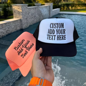 Personalized Embroidered Hat, Custom Caps, Adjustable Trucker Hat, Customized Embroidered Hat, Hat With Your Text, Bachelorette Party Hat