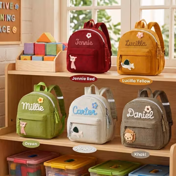 Personalized toddler bag,Custom Name Patches,Corduroy Toddler Backpack,lightweight kids backpack,personalized daycare backpack,name backpack