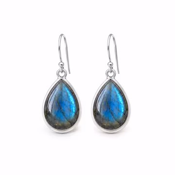 Natural Blue Fire Labradorite Earring, 925 Sterling Silver Dangle Earring, Handmade Gift For Women