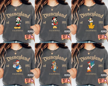 Comfort Color Vintage Disney Christmas All Characters Shirts,Mickey And Friends Christmas Shirt,Christmas Party Sweatshirt,Disney Xmas Light