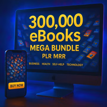 300,000+ PLR & MRR eBooks Bundle, Massive Digital Library for Entrepreneurs, Resell Rebrand Rights Included, Mega Ebook Bundle PLR Books