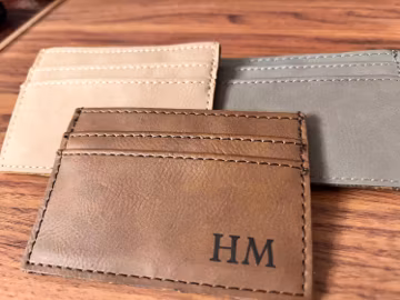Personalized Leatherette Money Clip, Minimalist Wallet, Groomsmen Gift
