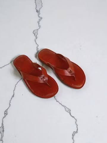 Handmade Leather Thong Sandals Men, Moroccan Leather Flip Flops, Minimalist Brown Sandals, Unisex Boho Summer Shoes, Artisan Leather
