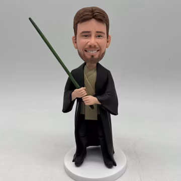 Custom Male Bobblehead – Handmade Personalized Man Figurine, Cosplay or Jedi Collectible