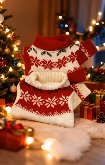 Pet Christmas Sweater| Pet Christmas Jumper | Winter Sweater for Pets | Dog Christmas Outfit | Cat Holiday Outfit|Pet Ugly Christmas Sweater